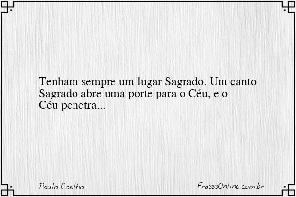 Frase de Paulo Coelho