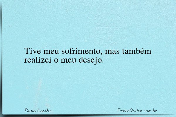 Frase de Paulo Coelho