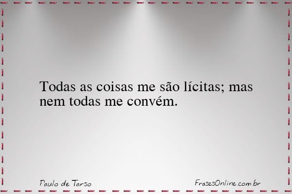 Frase de Paulo de Tarso