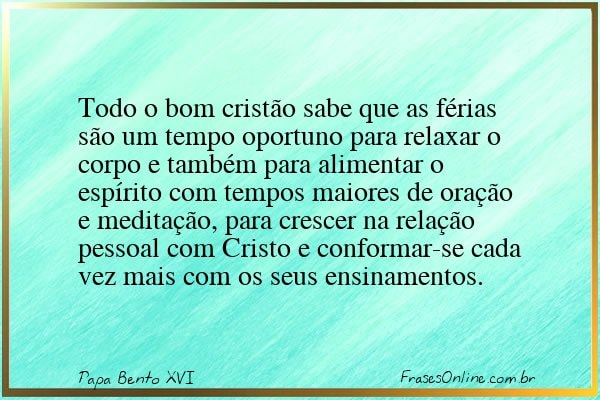 Frase de Papa Bento XVI