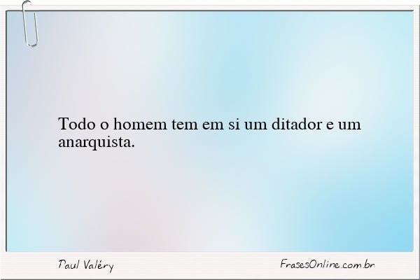 Frase de Paul Valéry