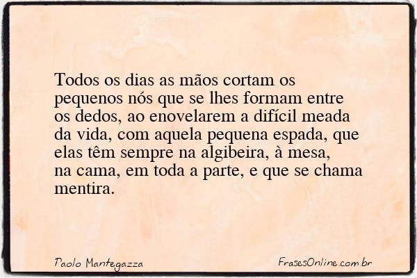 Frase de Paolo Mantegazza