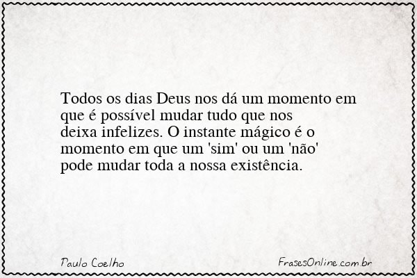 Frase de Paulo Coelho
