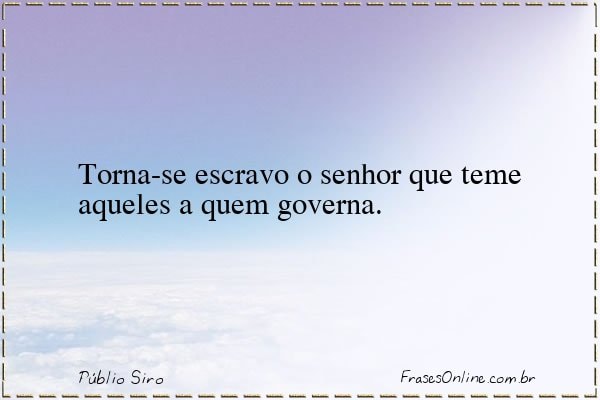 Frase de Públio Siro