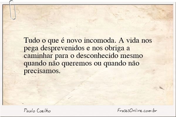 Frase de Paulo Coelho