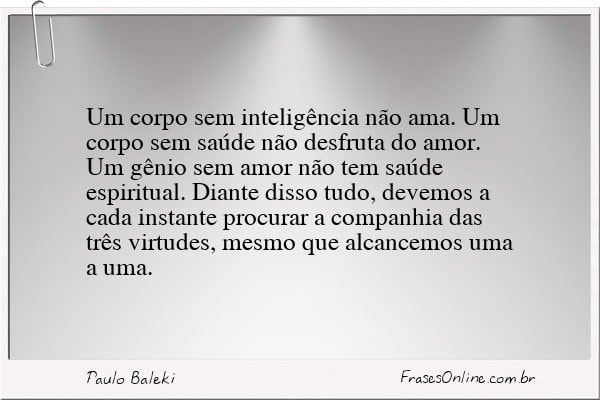 Frase de Paulo Baleki