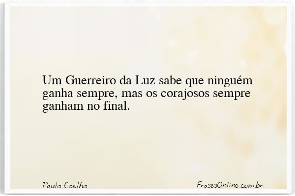 Frase de Paulo Coelho