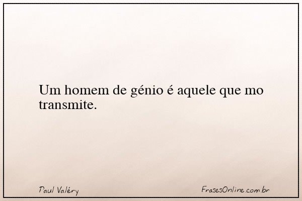 Frase de Paul Valéry