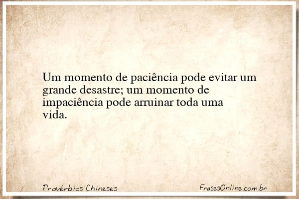 Frase de Provérbios Chineses