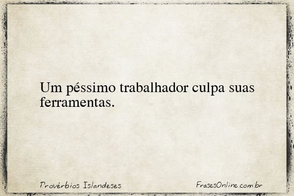 Frase de Provérbios Islandeses