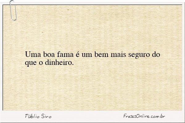 Frase de Públio Siro