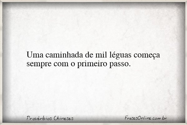 Frase de Provérbios Chineses