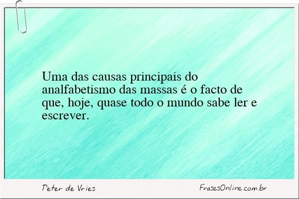 Frase de Peter de Vries