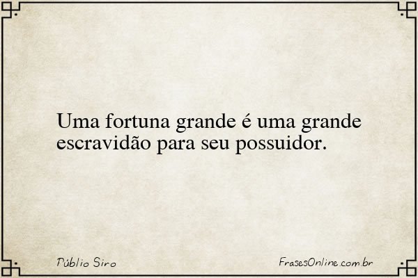 Frase de Públio Siro