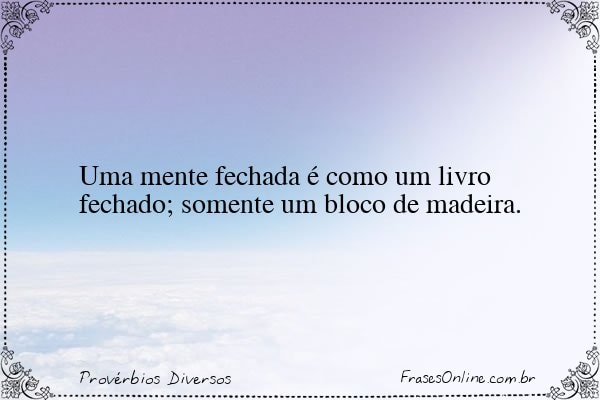 Frase de Provérbios Diversos