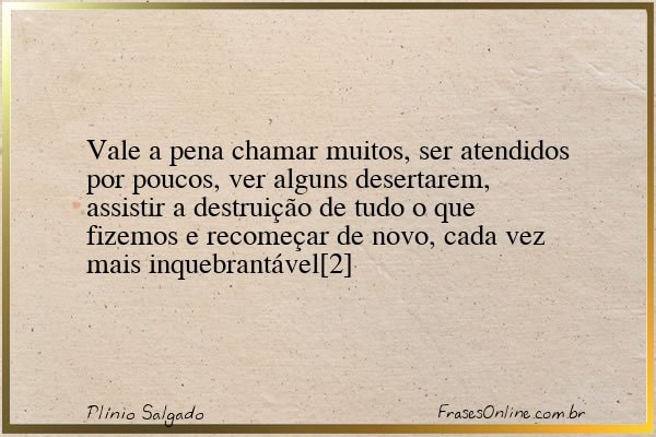 Frase de Plínio Salgado