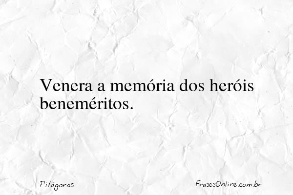 Frase de Pitágoras