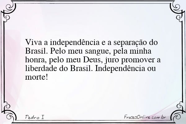 Frase de Pedro I