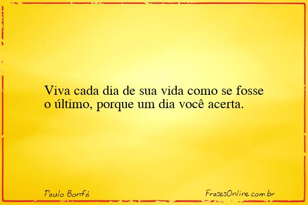 Frase de Paulo Bonfá