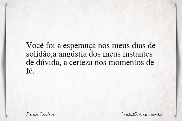 Frase de Paulo Coelho