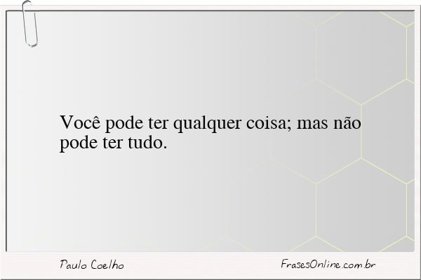 Frase de Paulo Coelho