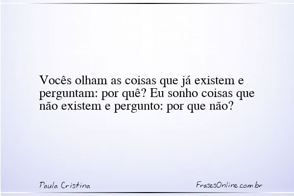 Frase de Paula Cristina