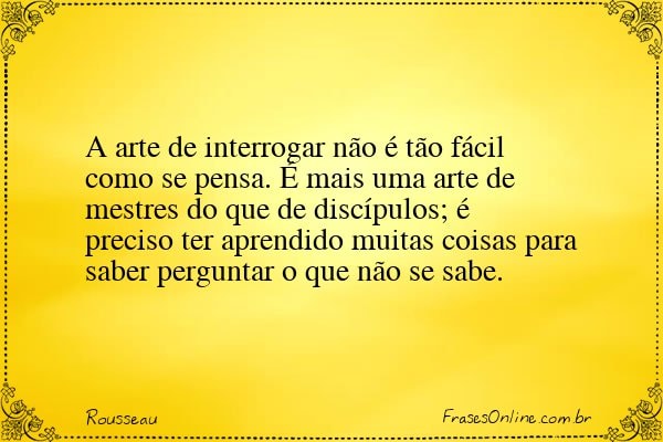 Frase de Rousseau