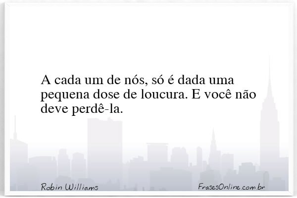 Frase de Robin Williams