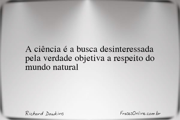 Frase de Richard Dawkins