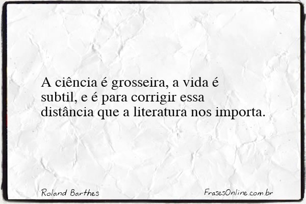 Frase de Roland Barthes