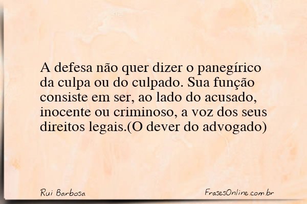 Frase de Rui Barbosa