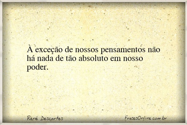 Frase de René Descartes