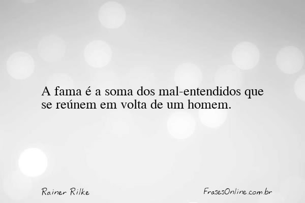 Frase de Rainer Rilke