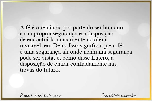 Frase de Rudolf Karl Bultmann