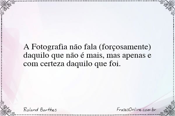 Frase de Roland Barthes