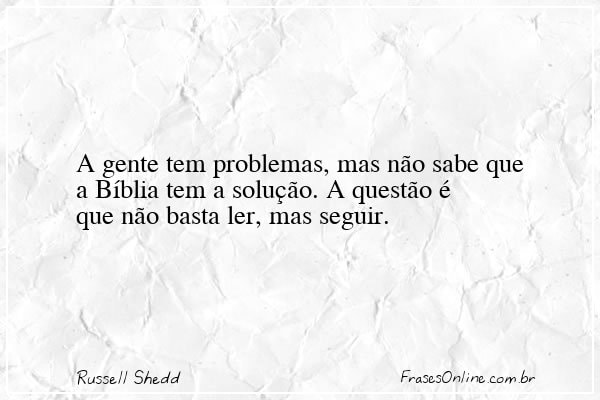 Frase de Russell Shedd