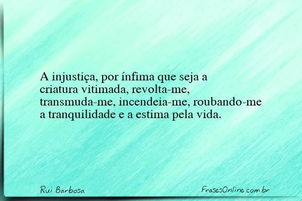 Frase de Rui Barbosa