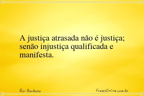 Frase de Rui Barbosa