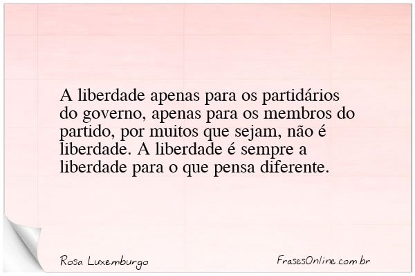 Frase de Rosa Luxemburgo