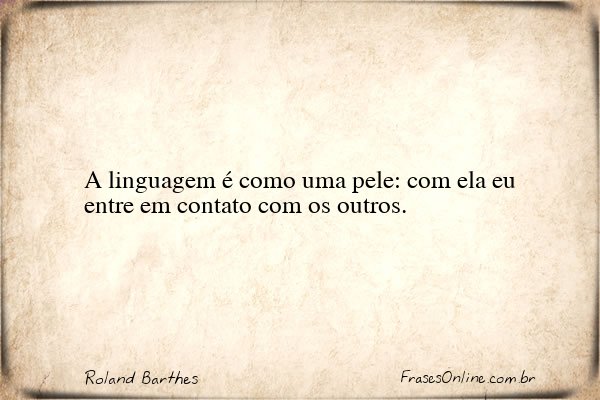 Frase de Roland Barthes