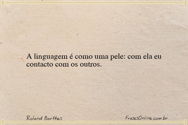 Frase de Roland Barthes