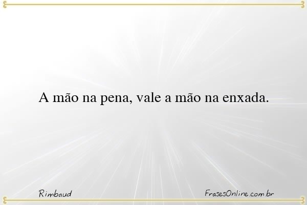Frase de Rimbaud
