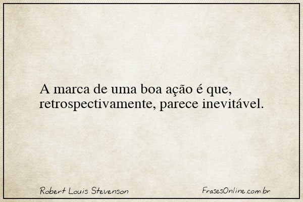 Frase de Robert Louis Stevenson