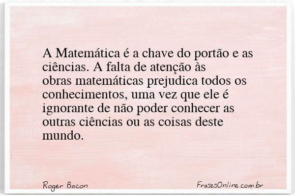 Frase de Roger Bacon