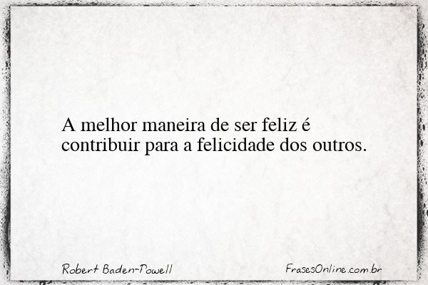 Frase de Robert Baden-Powell