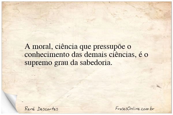 Frase de René Descartes