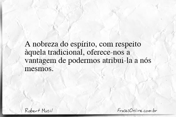 Frase de Robert Musil