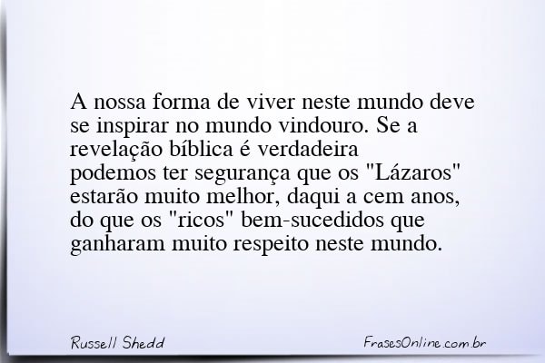 Frase de Russell Shedd