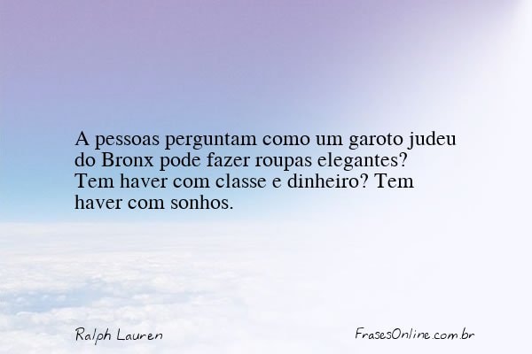 Frase de Ralph Lauren