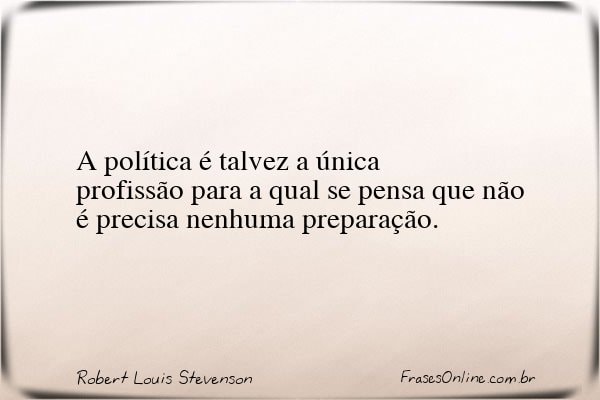 Frase de Robert Louis Stevenson